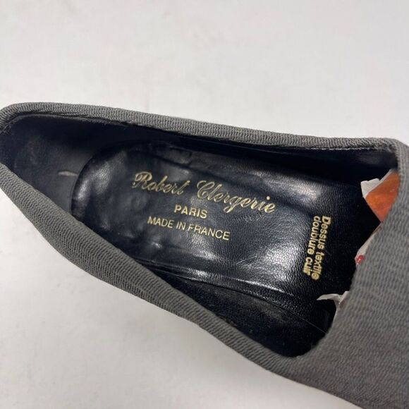 Robert Clergerie gray heels 5.5B BoxE leather lined - Picture 8 of 9